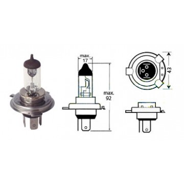 12V frontlyspære halogen