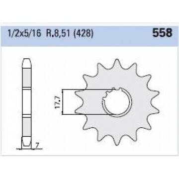 Yamaha DT/WR125, framdrev, 428